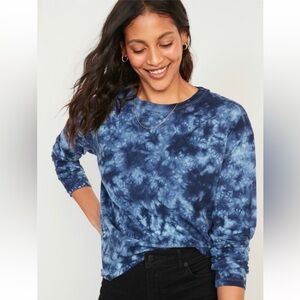 Old Navy • NWT Lightweight Blue Tie Dye Crewneck Sweatshirt